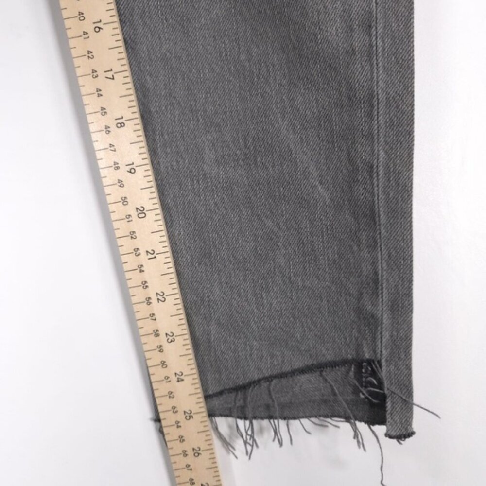 NWT FRAME LE GARÇON CROP Mid Rise Straight Fit Distressed Monsoon Jeans Size 25 - Picture 9 of 16
